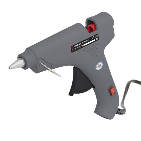 Пистолет клеевой 60(185)Вт, 230В, 165-180°C под стержни 10.8-11.5мм, 8-20 г/мин.,выключатель. INTERTOOL RT-1103