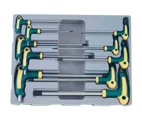 Набор ключей 6-гранных (HEX) Г-образный с шаром 10 пр. (2-12 мм) (код 5106B)