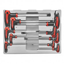 Набор ключей 6-гранных (HEX) Г-образный с шаром 10 пр. (2-12 мм) (код 5106B)