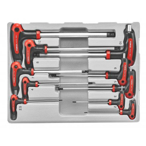 Набор ключей 6-гранных (HEX) Г-образный с шаром 10 пр. (2-12 мм) (код 5106B)