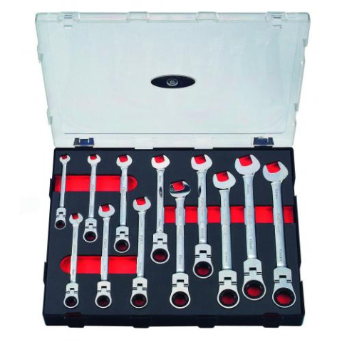 Набор ключей трещоточных шарнирных 12 пр. (код K51210F)