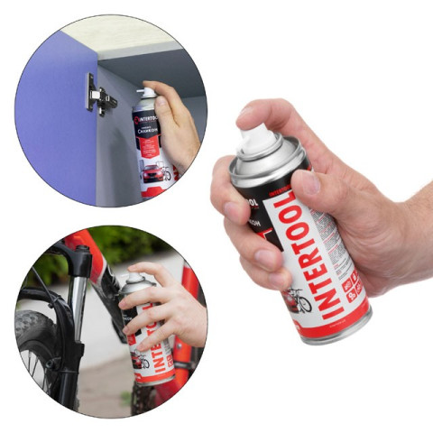 Cмазка "Силикон", аэрозоль 200 мл. INTERTOOL FS-6020