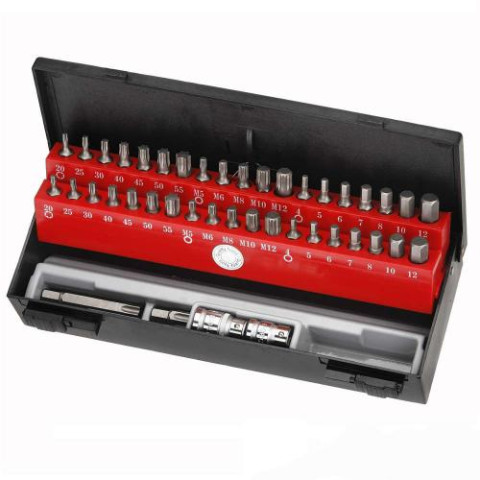 3/8" и 1/2" Набор бит 6-гр., Torx, Spline 42 пр. (пластиковый кейс)
