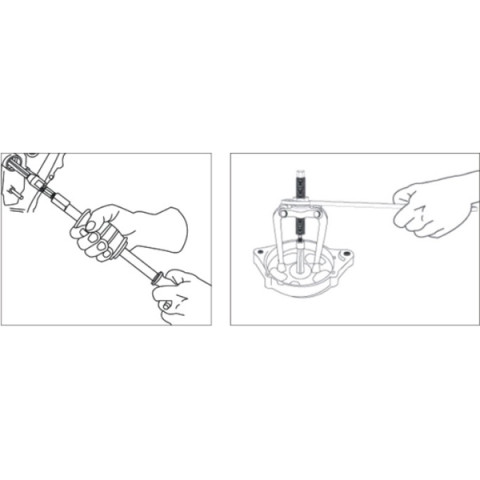 Съёмник подшипников цанговый 8~34мм инерционный