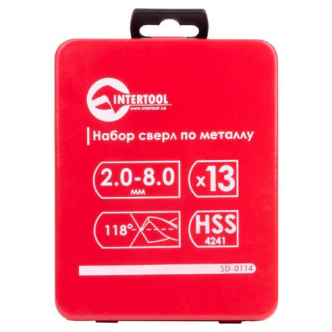 Набор сверл по металлу HSS INTERTOOL SD-0114