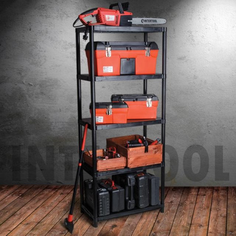Стеллаж сборный пластиковый INTERTOOL BX-7028