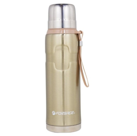 Термос для напитков 750мл золотистый (нерж.сталь) F-750G Forsage