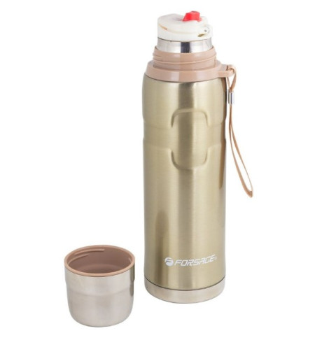 Термос для напитков 750мл золотистый (нерж.сталь) F-750G Forsage