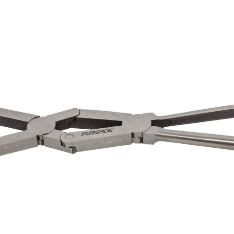 Плоскогубцы с удлиненными рукоятками и двойным шарнирным механизмом CR-V 13"-325мм, на пластиковом держателе Forsage F-5047PX6