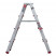 Стремянка алюминиевая двухсторонняя 4 ступени, высота 880мм INTERTOOL LT-1104