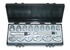 Набор ключей-насадок разрезных 17 пр. (10-26 мм) (код 5172)