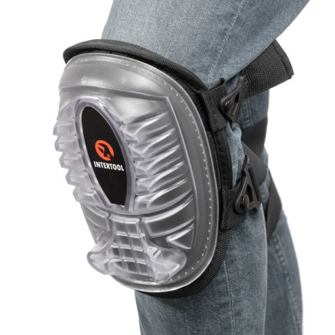 Наколенники защитные, противоскользящие накладки из ПВХ, ткань 600D, гелевые подушки, неопреновые ремни [] INTERTOOL SP-0052