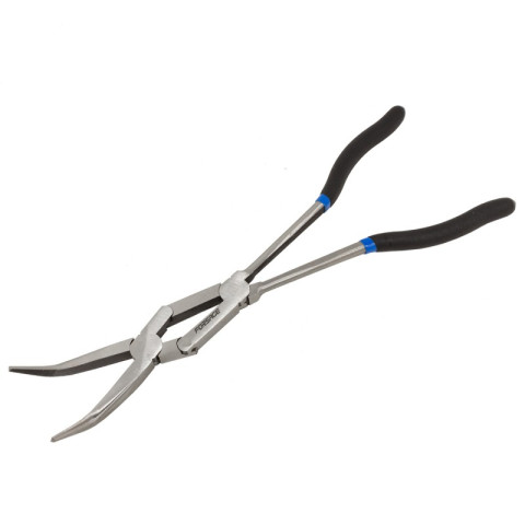 Утконосы изогнутые с удлиненными рукоятками и двойным шарнирным механизмом 45гр. CR-V 13"-325мм, на пластиковом держателе Forsage F-5047PX2