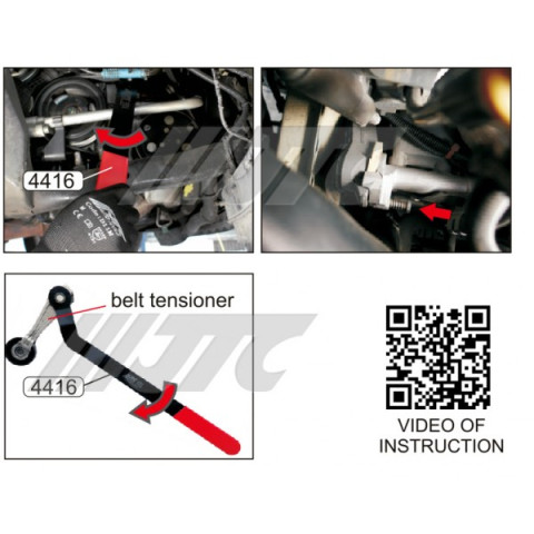 Приспособление для натяжного ролика поликлинового ремня MINI COOPER (N12, N14, N16, N18)