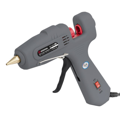 Пистолет клеевой 80(245)Вт, 230В, 215-230°C под стержни 10.8-11.5мм, 13-30 г/мин., выключатель. INTERTOOL RT-1104
