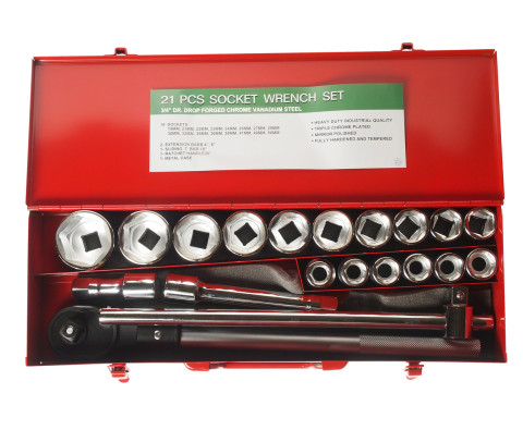 Набор головок торцевых 3/4" 19-50мм 6гр. 21ед.