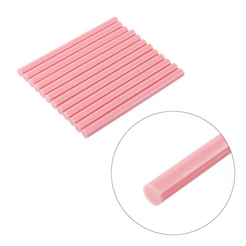 Комплект розовых клеевых стержней 7.4мм*100мм, 12шт. INTERTOOL RT-1047