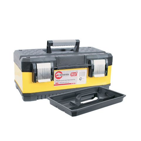 Ящик для инструментов с металлическими замками INTERTOOL BX-2019
