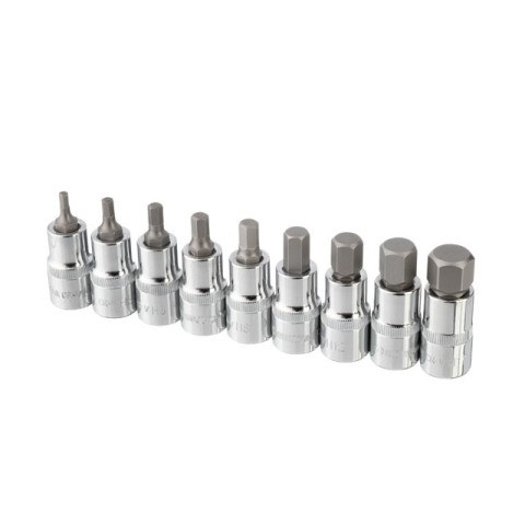Набор бит HEX 1/2" 4-17, 55мм, S2, STORM INTERTOOL ET-8405