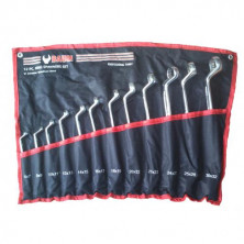 Набор ключей накидных отогнутых на 75° на полотне 12 пр. (6-32 мм) (код 20-12M)