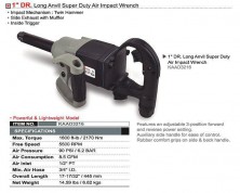 Пневмогайковерт для грузового шиномонтажа TOPTUL 1" 2170N/m KAAD3216