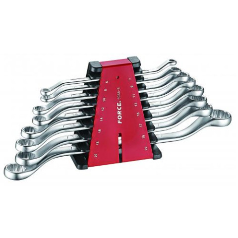 Набор ключей накидных отогнутых на 45° 8 пр. (6-22 мм) (FORCE 5088-8)