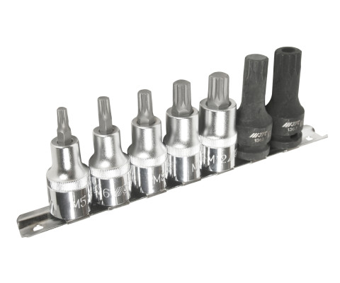 Набор головок с насадкой SPLINE 1/2&quot; 7ед.