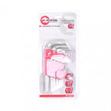 Набор Г-образных шестигранных ключей Cr-V INTERTOOL HT-0601