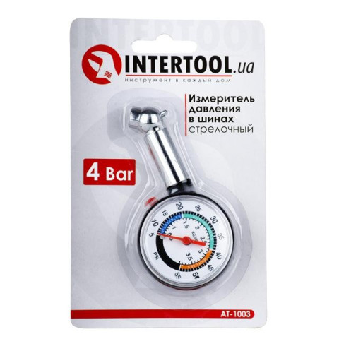 Измеритель давления в шинах стрелочный. INTERTOOL AT-1003