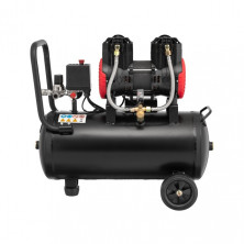 Компрессор 24 л, 1.1кВт, 220В, 8атм, 200 л/мин, 2800 об/мин, безмасляный, 2 цилиндра INTERTOOL PT-0029