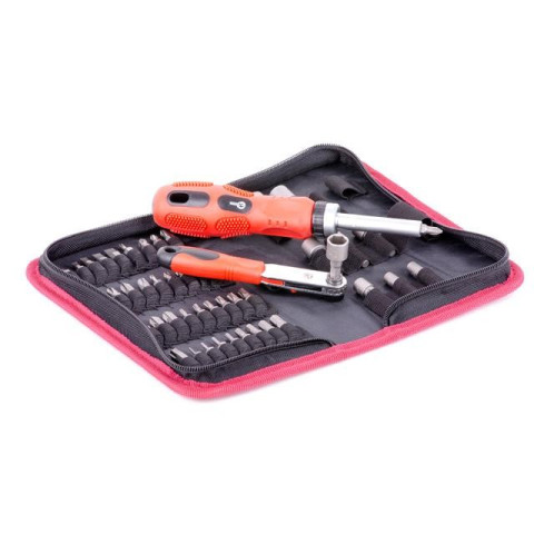 Отвертка реверсивная с комплектом насадок и трещеткой INTERTOOL VT-1048