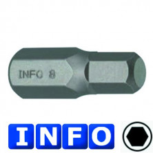 10 мм Бита 6-гр. (HEX) 7 мм, L=30 мм (INFO 9743007 I)