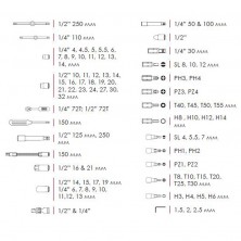 Набор инструментов 94 шт. Intertool, 1/4", 1/2" хром-ванадиум (Код ET-6094)