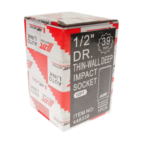 Головка ударная глубокая тонкостенная 1/2" 12гр.39мм  L 82мм