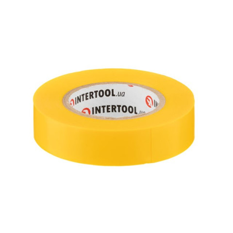 Лента изоляционная 0.15мм*17мм*15м желтая INTERTOOL IT-0042