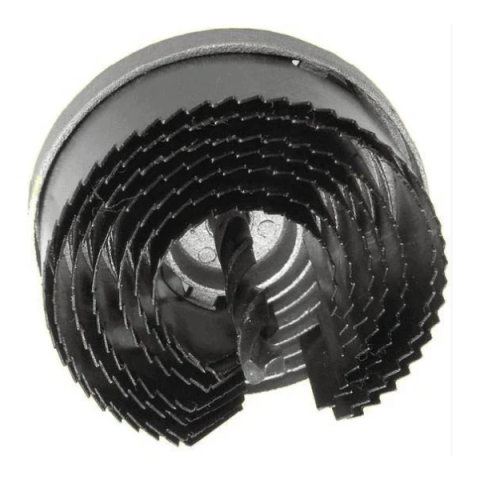 Набор корончатых сверл по гипсокартону составной, 26-63мм, 7 размеров, высота 20мм INTERTOOL BT-0021