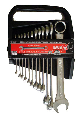 Набор ключей рожково-накидных в пластиковом держателе 12 пр. (6-22 мм) (код 30-12MP)