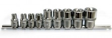 3/8" и 1/2" Набор головок Е-профиль (Torx) 9 пр. (Е10-Е24) (код 4095)