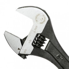 Ключ разводной 150мм, Cr-V, черный, фосфатированный, с полированной головкой INTERTOOL XT-0056