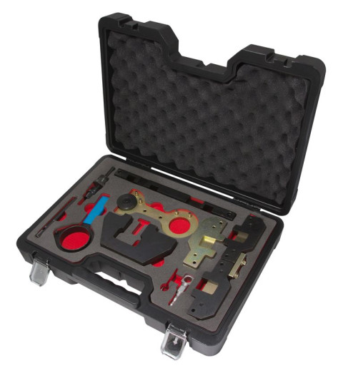 Набор фиксаторов для обслуживания двигателей BMW 11 предметов(M42/44/50/52/54/56), в кейсе "Premium" Forsage F-912G42D