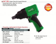 Гайковерт пневматический TOPTUL 3/4" 1085N/m 8000об/мин KAAJ2480