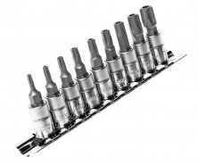 Набор головок с насадкой TORX 5-граней 1/4" 9ед.