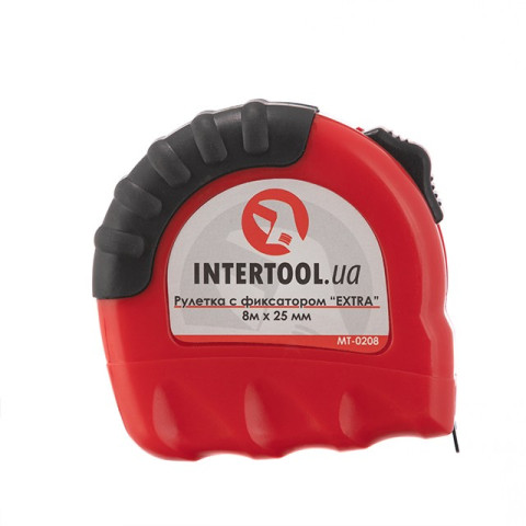 Рулетка с фиксатором 8м "EXTRA" INTERTOOL MT-0208