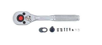 1/4" Трещотка с металлической ручкой (24 зуб.) L=125 мм (код 80224)