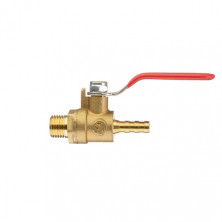 Кран шаровый воздушный, латунь, наружная резьба 1/4" на шланг 6мм, STORM INTERTOOL PT-1886