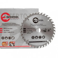 Диск пильный по дереву с твердосплавными напайками INTERTOOL CT-3020