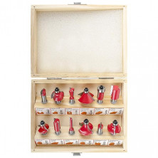 Набор фрез по дереву в деревянном кейсе INTERTOOL HT-0071