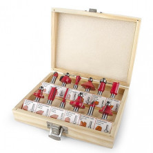 Набор фрез по дереву в деревянном кейсе INTERTOOL HT-0071