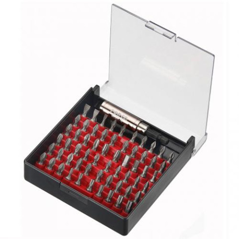 1/4" Набор бит, магнитная насадка с фиксатором 61 пр.