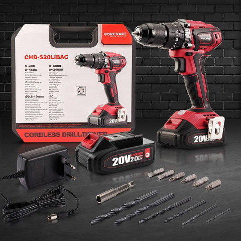 Аккумуляторный бесщеточный шуруповерт WORCRAFT CHD-S20LiBAC